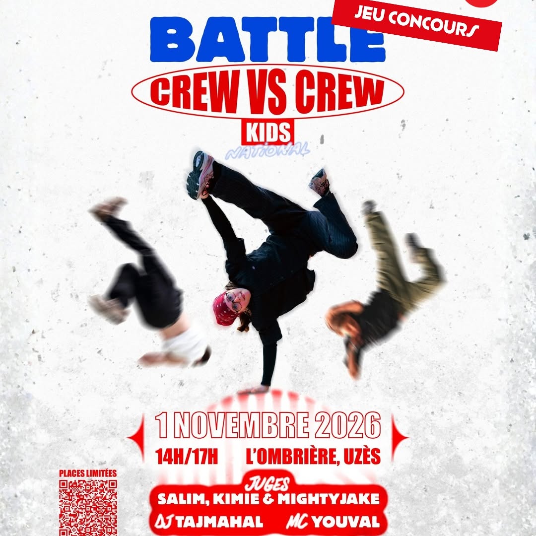 places pour le BATTLE KIDS CREW VS CREW