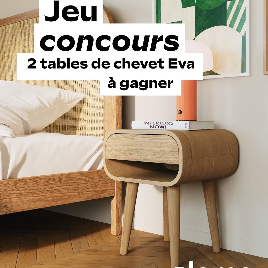 2 tables de chevet Eva
