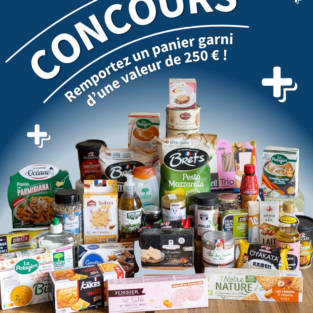 un panier garni de produits d’entreprises françaises labellisées PME+