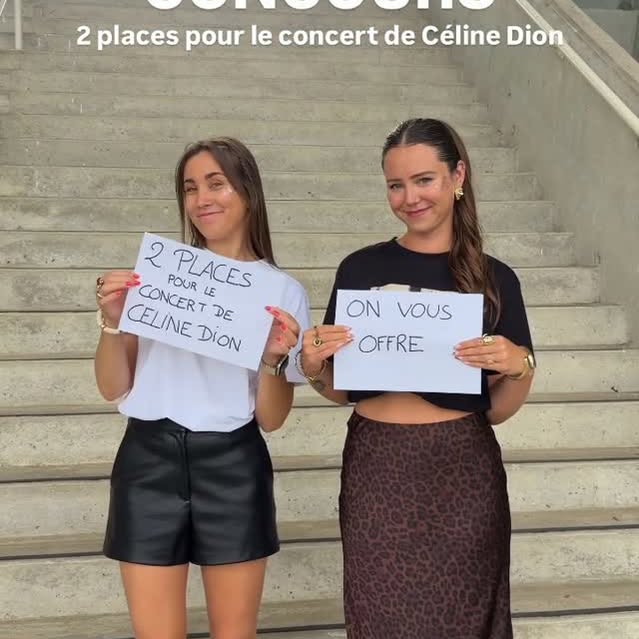 2 places pour le concert de Céline Dion