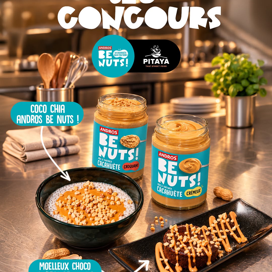 2x desserts et 2x pots Andros Be Nuts